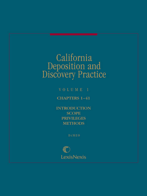 California deposition and discovery practice libby